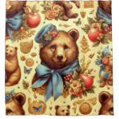 Niedliches Vintages Bärenwasser Duschvorhang (Vorderseite)