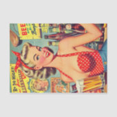 Niedliches Vintages Bier-Button Seidenpapier (Vorderseite)