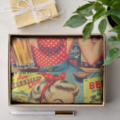 Niedliches Vintages Bier-Button Seidenpapier (Geschenk)