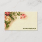 NIEDLICHES VINTAGES BLUMEN VISITENKARTE (Rückseite)
