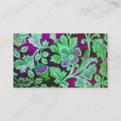 Niedliches Vintages Blumenmuster Visitenkarte (Rückseite)