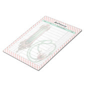 Niedliches Vintages Blutdruckprotokoll Notizblock (angewinkelt)