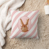 Niedliches Vintages Bunny und Streifen Kissen (Decke)