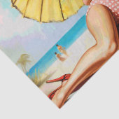 Niedliches Vintages Button im Sommer Seidenpapier (Ausschnitt)