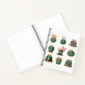 Niedliches Vintages Cacti Succulents Sketchbook Notizblock (Innenseite)
