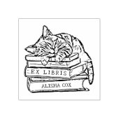 Niedliches Vintages Cat Buchzeichen Gummistempel (Prägung)