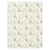 Niedliches Vintages Cupid Angel Gold Beige Blument Tischdecke (Vorderseite)