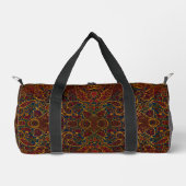 Niedliches Vintages dunkelbraunes Paisley-Design Duffle Bag (Vorderseite)