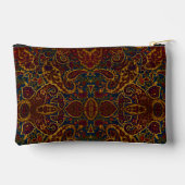 Niedliches Vintages dunkelbraunes Paisley-Design Zubehörtasche (Rückseite)