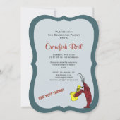 Niedliches Vintages Feel Crawfish Boil Einladung (Rückseite)