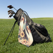 Niedliches Vintages Gemälde aus Australischer Schä Golfhandtuch (Gras)