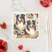 Niedliches Vintages Gemälde aus Australischer Schä Serviette (Beispiel)