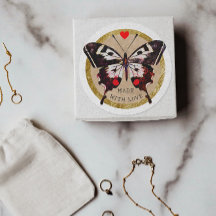 Niedliches Vintages Grunge Schmetterlingsherz aus 