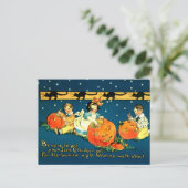 Niedliches Vintages Halloween Postkarte (Stehend Vorderseite)