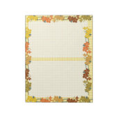 Niedliches Vintages Herbstgelbes Orangenmuster Notizblock (Rotiert)