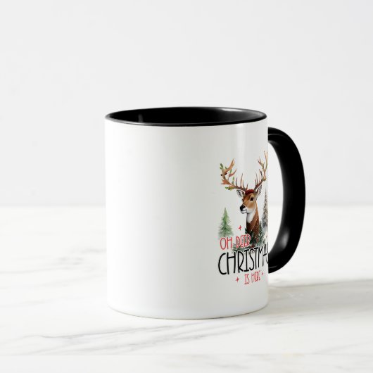 Niedliches Vintages Hirschweihnachtsangebot Tasse (VorderseiteRechts)
