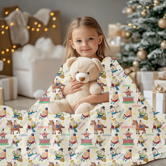 Niedliches Vintages Humpty Dumpty Kinderzimmer Rhy Fleecedecke