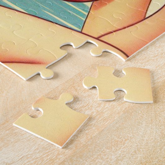 Niedliches Vintages japanisches Girl Puzzle (Seite)