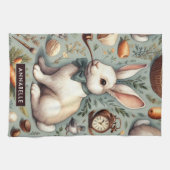 Niedliches Vintages Kaninchen Geschirrtuch (Horizontal)