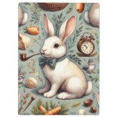 Niedliches Vintages Kaninchen Klemmbrett (Rückseite)