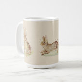 NIEDLICHES VINTAGES KANINCHEN MIT KAROTTE, KAFFEETASSE (Vorderseite Links)