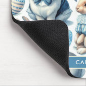 Niedliches Vintages Kaninchen Nahtlos Mousepad (Ecke)