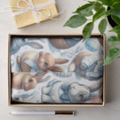 Niedliches Vintages Kaninchen Nahtlos Seidenpapier (Geschenk)