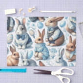 Niedliches Vintages Kaninchen Nahtlos Seidenpapier (Handwerk)