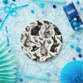 Niedliches Vintages Kaninchenmuster Pappteller (Party)