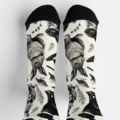 Niedliches Vintages Kaninchenmuster Socken (Oben)