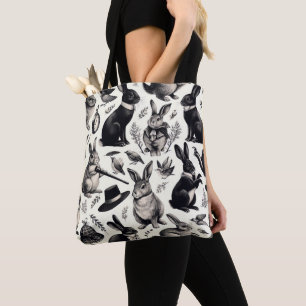 Niedliches Vintages Kaninchenmuster Tasche