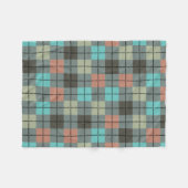 Niedliches, Vintages Kariertes geometrisches Muste Fleecedecke (Vorderseite (Horizontal))