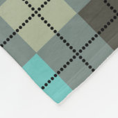 Niedliches, Vintages Kariertes geometrisches Muste Fleecedecke (Ecke)