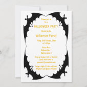 Niedliches Vintages KinderHalloween-Party Einladung (Rückseite)