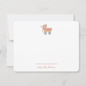 Niedliches Vintages Kindermädchen Flat Vielen Dank Dankeskarte (Vorderseite)