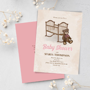 Niedliches Vintages Kinderzimmer Custom Baby Girl  Einladung