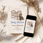 Niedliches Vintages Kinderzimmer Kinderdusche Einladung