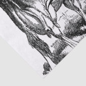 Niedliches Vintages Kuhgewebe im Party Seidenpapier (Detail)