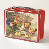 Niedliches Vintages Länderverzeichnis Metall Brotdose (Rückseite)