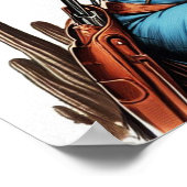 Niedliches Vintages Landmädchen Poster (Ecke)