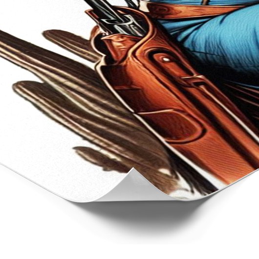 Niedliches Vintages Landmädchen Poster (Ecke)