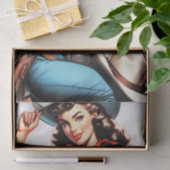 Niedliches Vintages Landmädchen Seidenpapier (Geschenk)