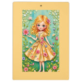 ~ Niedliches Vintages Mädchen ~ Klemmbrett (Rückseite)