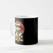 Niedliches Vintages Maneki Neko Lucky Cat, Erfolgs Kaffeetasse (Vorderseite Links)