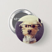 Niedliches Vintages Morkie Foto-Button Button (Vorne & Hinten)