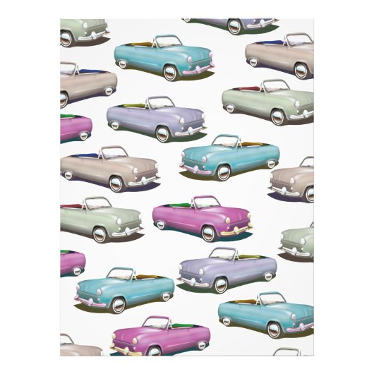 Niedliches Vintages Oldtimer-Muster Fotodruck (Vorne)