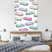 Niedliches Vintages Oldtimer-Muster Leinwanddruck (Insitu (Schlafzimmer))