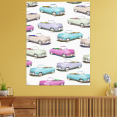 Niedliches Vintages Oldtimer-Muster Leinwanddruck (Insitu (Wohnzimmer))