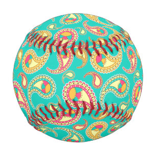 Niedliches Vintages Paisley-Muster Baseball