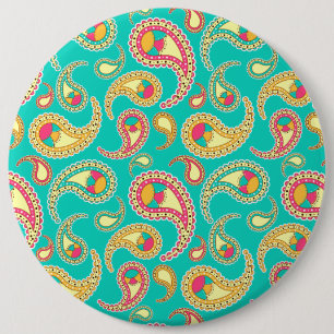 Niedliches Vintages Paisley-Muster Button